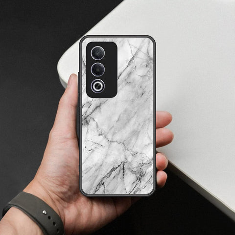 Oppo A3 Pro 5G Cover - White Marble Series - HQ Premium Shine Durable Shatterproof Case