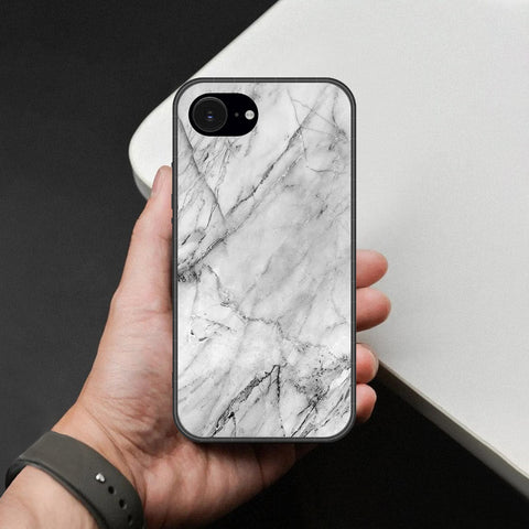 iPhone 16e Cover - White Marble Series - HQ Premium Shine Durable Shatterproof Case