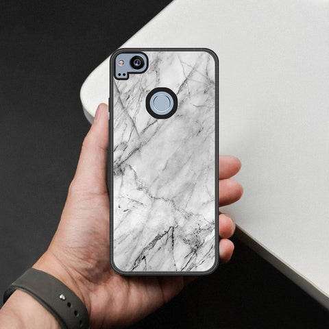 Google Pixel 2 Cover - White Marble Series - HQ Premium Shine Durable Shatterproof Case
