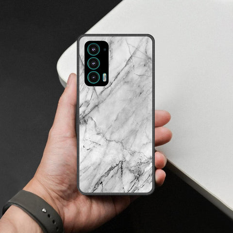 Motorola Edge 20 Cover - White Marble Series - HQ Premium Shine Durable Shatterproof Case