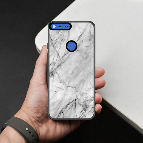 Google Pixel Cover - White Marble Series - HQ Premium Shine Durable Shatterproof Case
