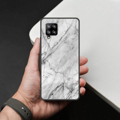 Samsung Galaxy M42 5G Cover - White Marble Series - HQ Premium Shine Durable Shatterproof Case