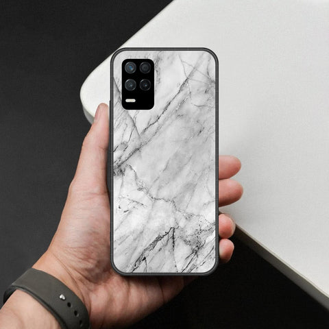 Realme V13 5G Cover - White Marble Series - HQ Premium Shine Durable Shatterproof Case