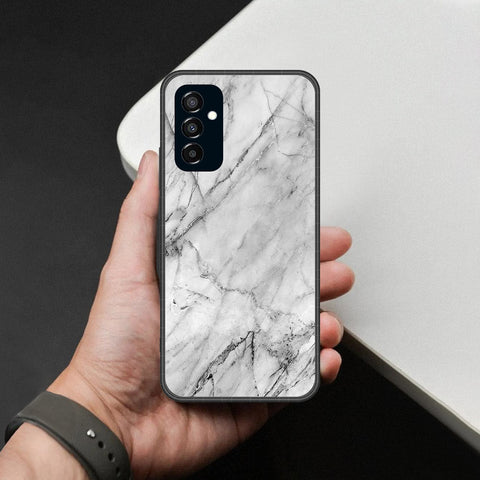 Samsung Galaxy M23 Cover - White Marble Series - HQ Premium Shine Durable Shatterproof Case