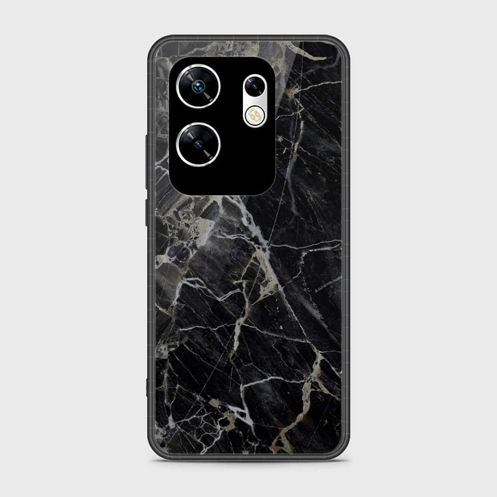 Infinix Zero 30 4G Cover- Black Marble Series - HQ Premium Shine Durable Shatterproof Case (Fast Delivery)
