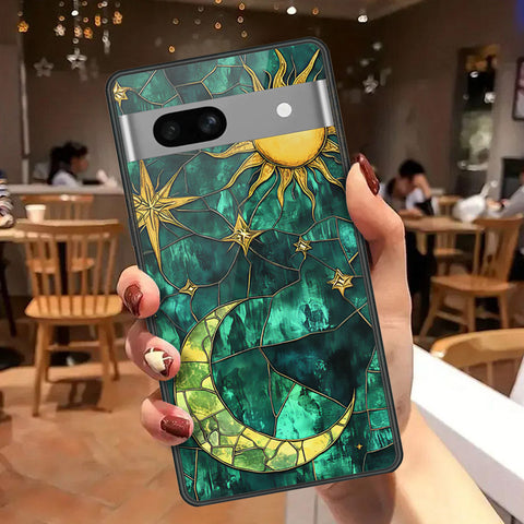 Google Pixel 7a Cover - Celestial Starry Universe Series - HQ Ultra Shine Premium Infinity Glass Soft Silicon Borders Case