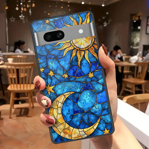 Google Pixel 7a Cover - Celestial Starry Universe Series - HQ Ultra Shine Premium Infinity Glass Soft Silicon Borders Case