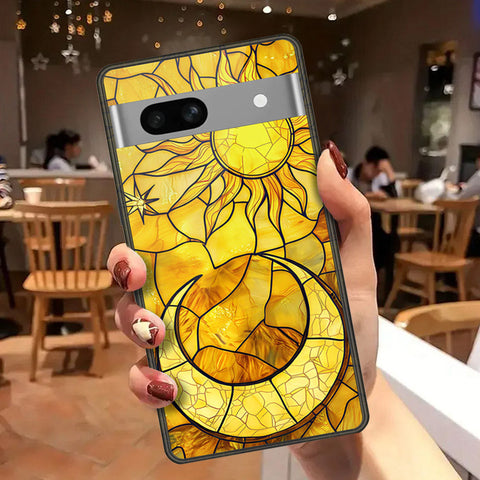 Google Pixel 7a Cover - Celestial Starry Universe Series - HQ Ultra Shine Premium Infinity Glass Soft Silicon Borders Case