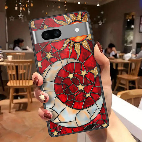 Google Pixel 7a Cover - Celestial Starry Universe Series - HQ Ultra Shine Premium Infinity Glass Soft Silicon Borders Case