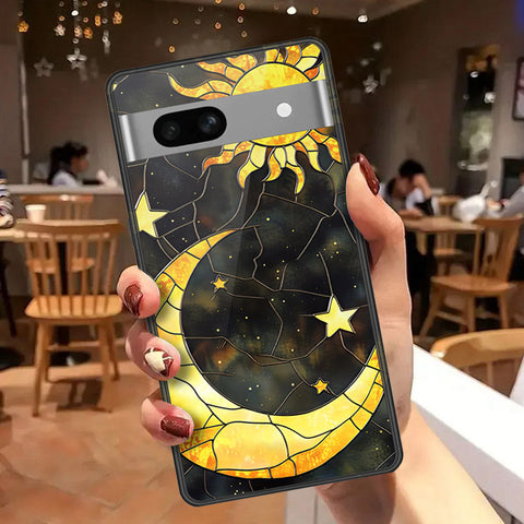 Google Pixel 7a Cover - Celestial Starry Universe Series - HQ Ultra Shine Premium Infinity Glass Soft Silicon Borders Case