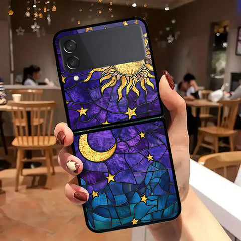 Samsung Galaxy Z Flip 3 5G Cover - Celestial Starry Universe Series - HQ Premium Shine Durable Shatterproof Case