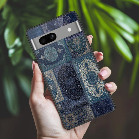 Google Pixel 7a Cover - ONation Persian Rugs Series 2 - HQ Ultra Shine Premium Infinity Glass Soft Silicon Borders Case