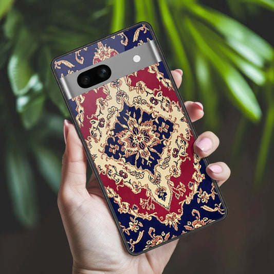 Google Pixel 7a Cover - ONation Persian Rugs Series 2 - HQ Ultra Shine Premium Infinity Glass Soft Silicon Borders Case (Fast Delivery)(W)