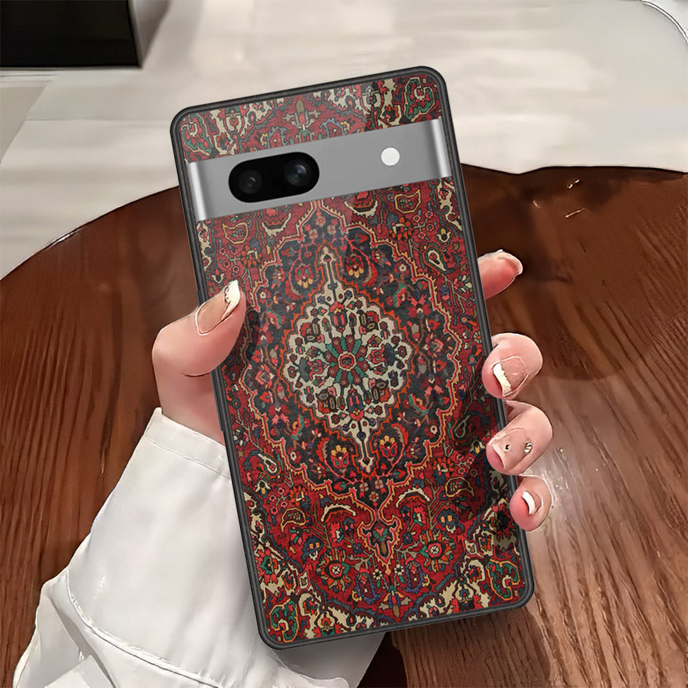 Google Pixel 7a Cover - ONation Persian Rugs Series - HQ Ultra Shine Premium Infinity Glass Soft Silicon Borders Case (Fast Delivery)