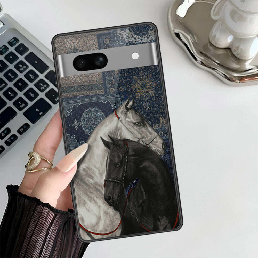 Google Pixel 7a Cover - ONation Persian Rugs Series 3 - HQ Ultra Shine Premium Infinity Glass Soft Silicon Borders Case (Fast Delivery)