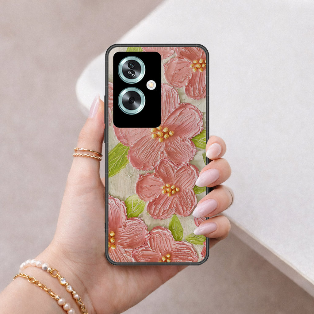 Oppo A2 Cover - Floral Series 4 - HQ Premium Shine Durable Shatterproof Case