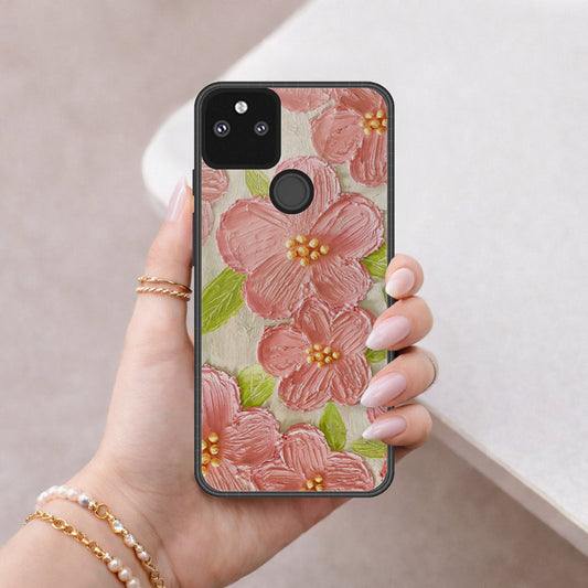 Google Pixel 5a 5G Cover - Floral Series 4 - HQ Premium Shine Durable Shatterproof Case
