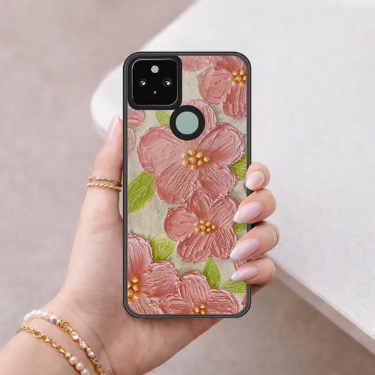 Google Pixel 5 XL Cover - Floral Series 4 - HQ Premium Shine Durable Shatterproof Case