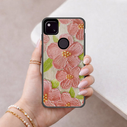 Google Pixel 4a 4G Cover - Floral Series 4 - HQ Premium Shine Durable Shatterproof Case