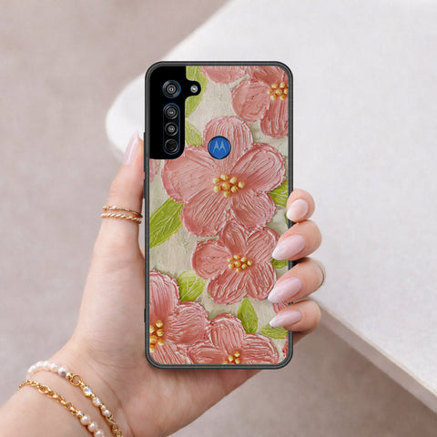 Motorola Moto G8 Cover - Floral Series 4 - HQ Premium Shine Durable Shatterproof Case