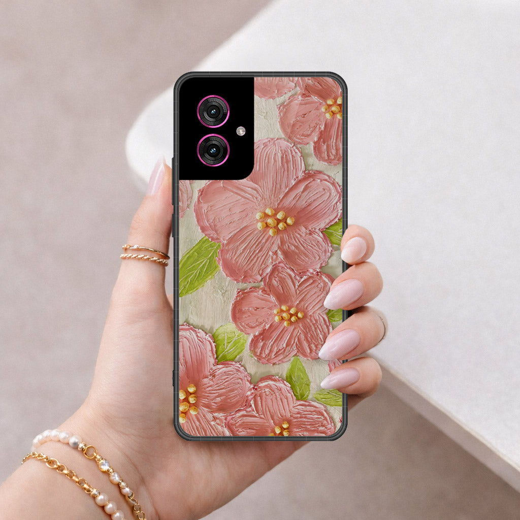 Motorola Moto G55 Cover - Floral Series 4 - HQ Premium Shine Durable Shatterproof Case