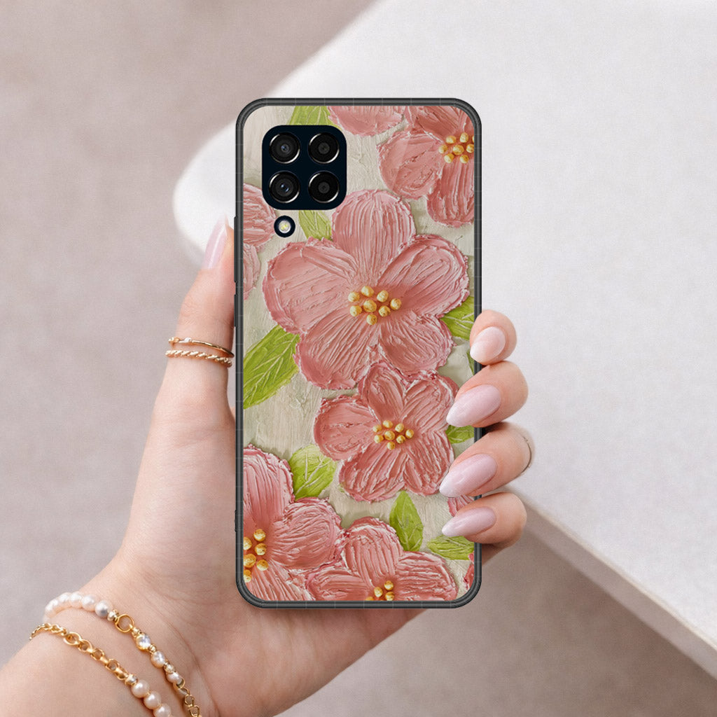 Samsung Galaxy F12 Cover - Floral Series 4 - HQ Premium Shine Durable Shatterproof Case