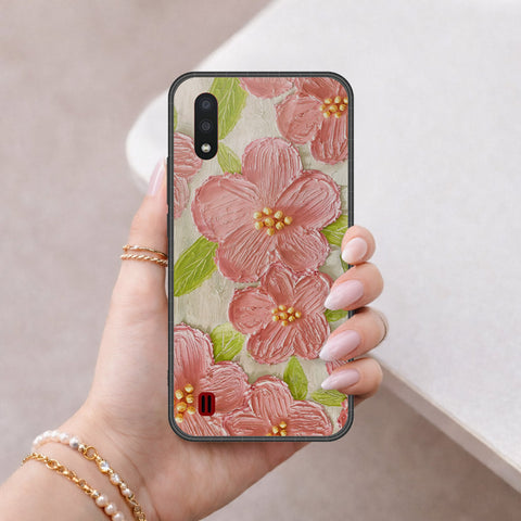 Samsung Galaxy A01 Cover - Floral Series 4 - HQ Premium Shine Durable Shatterproof Case