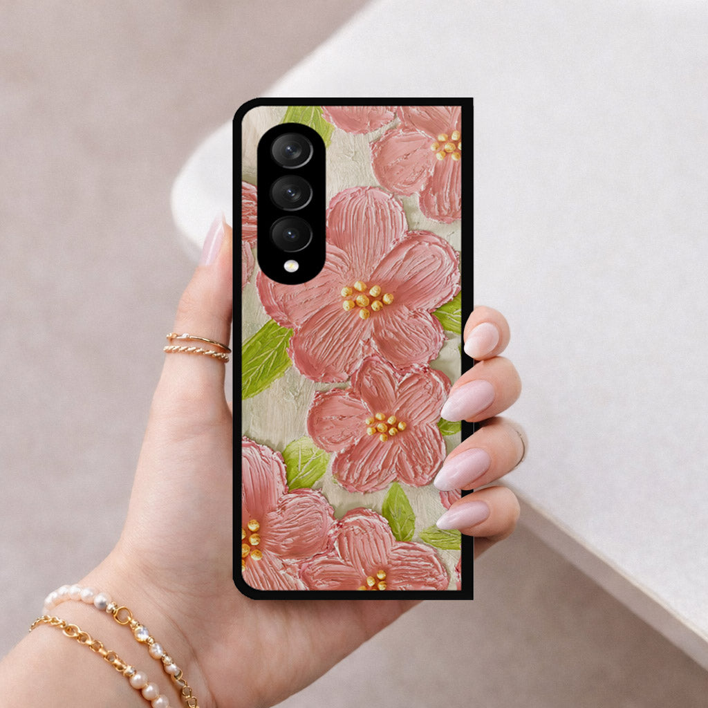 Samsung Galaxy Z Fold 3 5G Cover - Floral Series 4 - HQ Premium Shine Durable Shatterproof Case