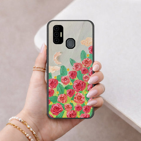 Tecno Spark 7T Cover - Floral Series 4 - HQ Premium Shine Durable Shatterproof Case