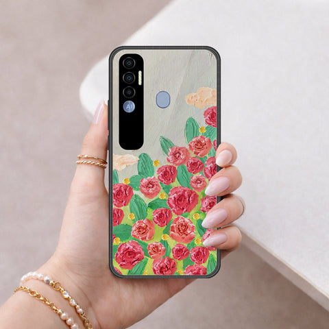 Tecno Spark 7 Pro Cover - Floral Series 4 - HQ Premium Shine Durable Shatterproof Case