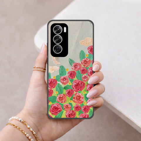 Oppo Reno 12 Cover - Floral Series 4 - HQ Premium Shine Durable Shatterproof Case