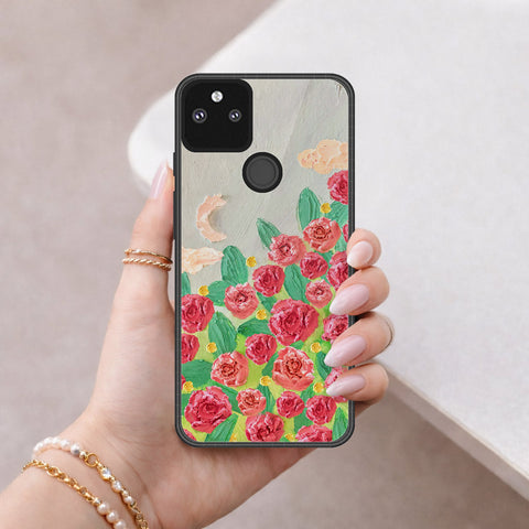 Google Pixel 5a 5G Cover - Floral Series 4 - HQ Premium Shine Durable Shatterproof Case