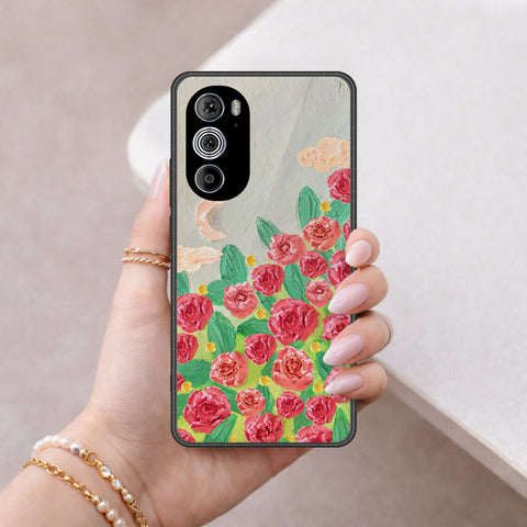 Motorola Edge 30 Pro Cover - Floral Series 4 - HQ Premium Shine Durable Shatterproof Case