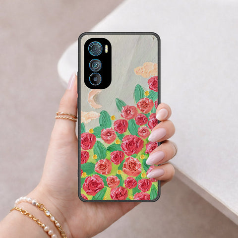 Motorola Edge 30 Cover - Floral Series 4 - HQ Premium Shine Durable Shatterproof Case