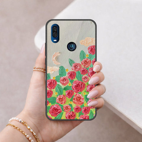 Motorola P40 Cover - Floral Series 4 - HQ Premium Shine Durable Shatterproof Case
