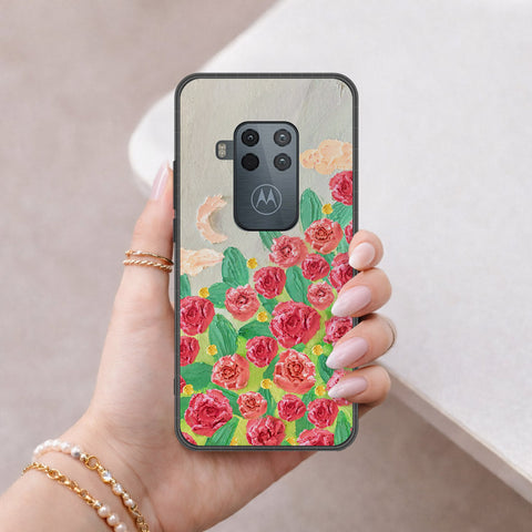 Motorola One Zoom Cover - Floral Series 4 - HQ Premium Shine Durable Shatterproof Case