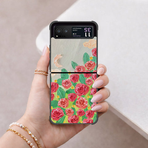 Motorola Razr 40 Cover - Floral Series 4 - HQ Premium Shine Durable Shatterproof Case