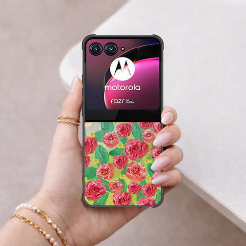 Motorola Razr 40 Ultra Cover - Floral Series 4 - HQ Premium Shine Durable Shatterproof Case