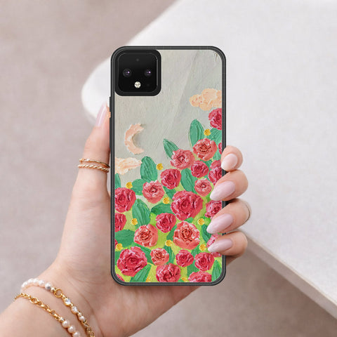 Google Pixel 4 XL Cover - Floral Series 4 - HQ Premium Shine Durable Shatterproof Case