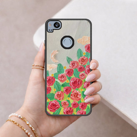 Google Pixel 2 Cover - Floral Series 4 - HQ Premium Shine Durable Shatterproof Case