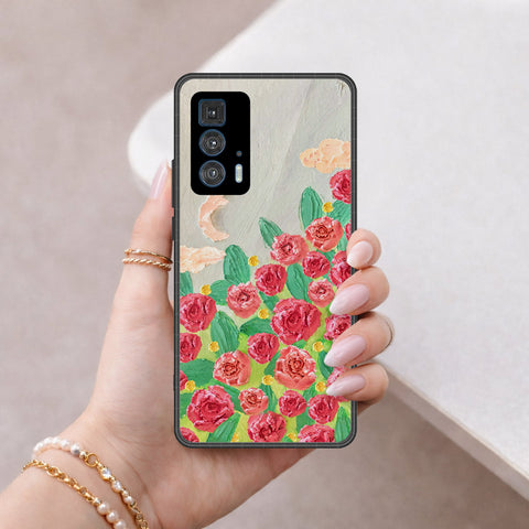Motorola Edge 20 Pro Cover - Floral Series 4 - HQ Premium Shine Durable Shatterproof Case