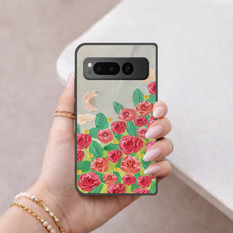 Google Pixel Fold Cover - Floral Series 4 - HQ Premium Shine Durable Shatterproof Case