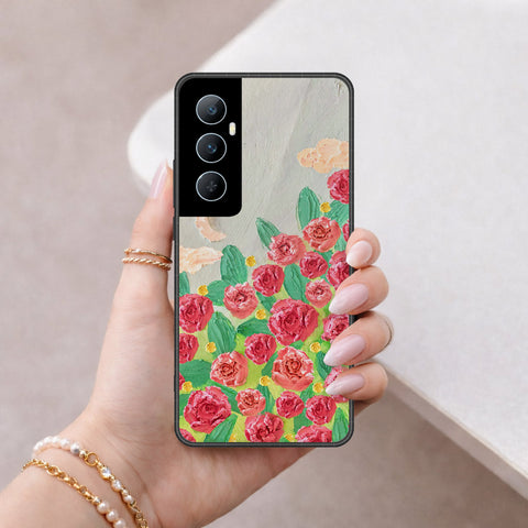 Realme C65 Cover - Floral Series 4 - HQ Premium Shine Durable Shatterproof Case