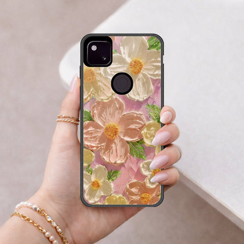 Google Pixel 4a 4G Cover - Floral Series 4 - HQ Premium Shine Durable Shatterproof Case