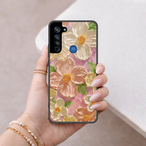 Motorola Moto G8 Cover - Floral Series 4 - HQ Premium Shine Durable Shatterproof Case