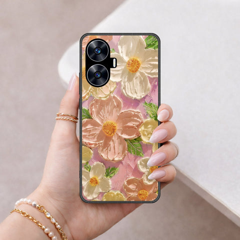 Realme C55 Cover - Floral Series 4 - HQ Premium Shine Durable Shatterproof Case