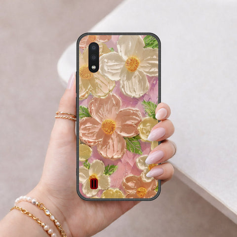 Samsung Galaxy A01 Cover - Floral Series 4 - HQ Premium Shine Durable Shatterproof Case