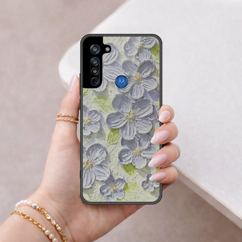 Motorola Moto G8 Cover - Floral Series 4 - HQ Premium Shine Durable Shatterproof Case
