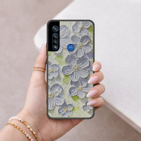 Motorola Moto G8 Play Cover - Floral Series 4 - HQ Premium Shine Durable Shatterproof Case