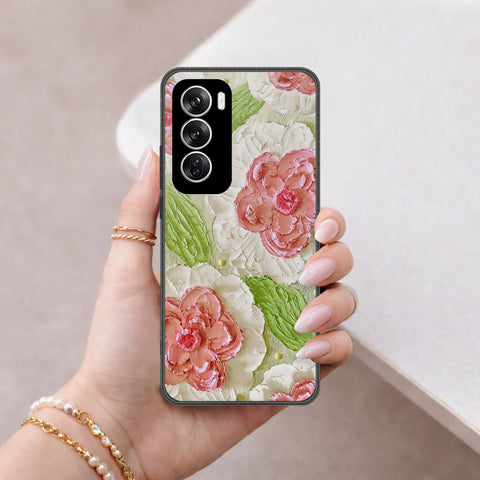 Oppo Reno 12 Cover - Floral Series 4 - HQ Premium Shine Durable Shatterproof Case